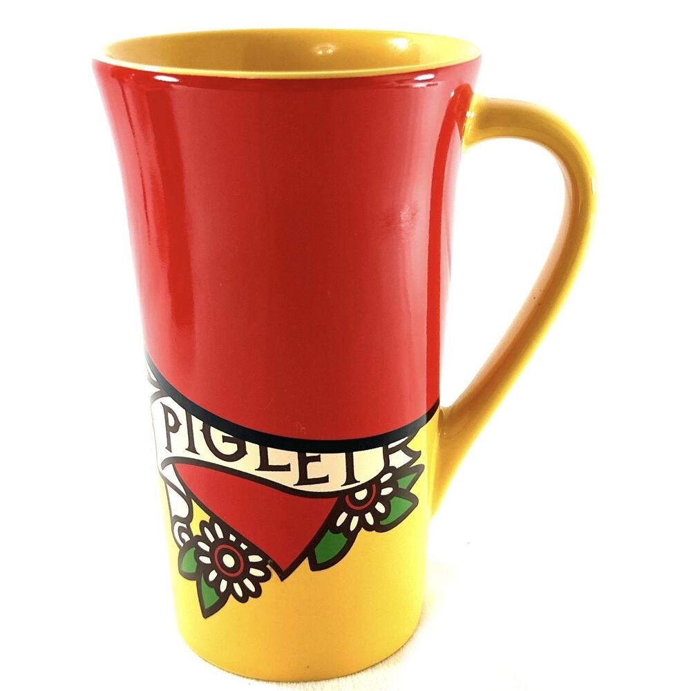 Disney Piglet Winnie the Pooh Mug Coffee Cup Tall Latte 16 oz. Ceramic - Picture 3 of 8